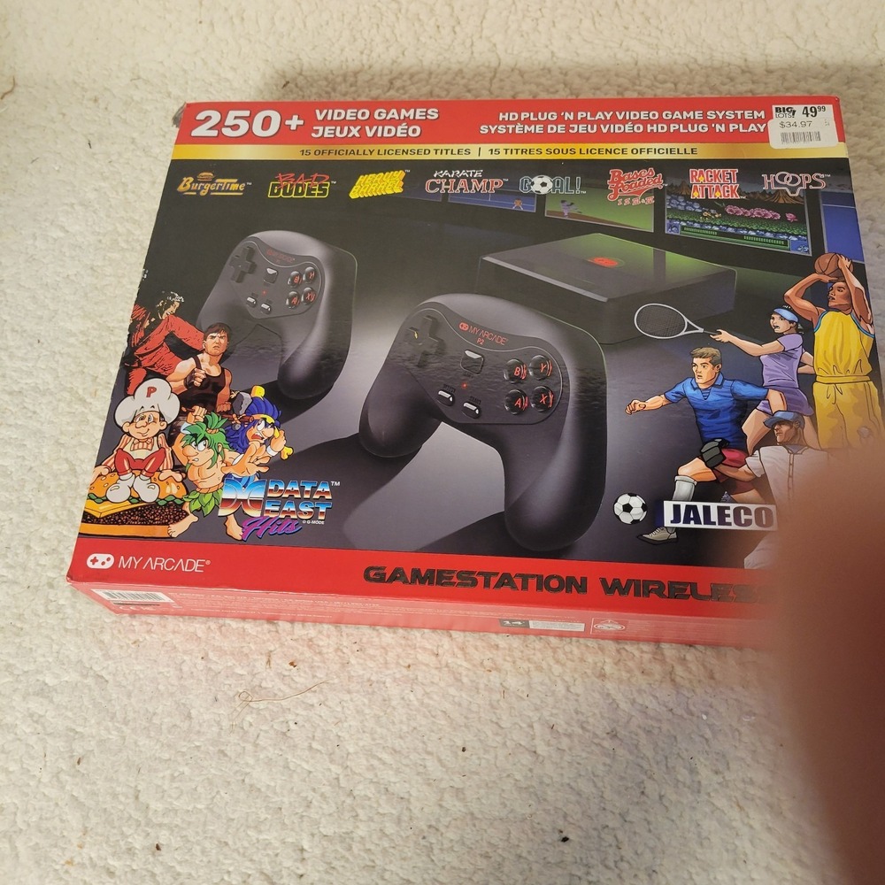 BRAND NEW MY ARCADE GameStation Wireless‎ Plug & Play Console 300+ Games